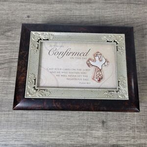 Cottage Garden Confirmation Photo Frame Music Box‎